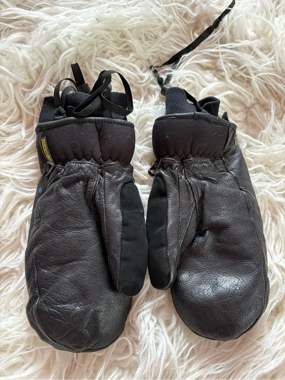 Burton Women's Favorite Leather Mittens Black Snowboard Ski Winter Size XS